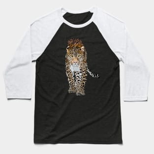 Walking Leopard Baseball T-Shirt